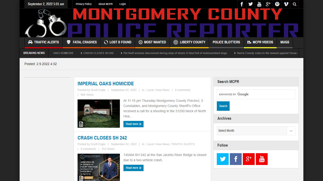 Montgomery County Police Reporter